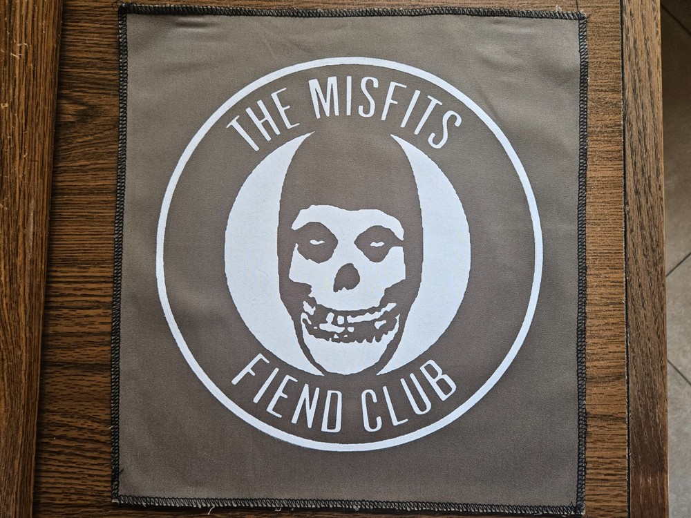 THE MISFITS, FIEND CLUB, CANVAS SCREEN PRINTED LARGE BACK PATCH