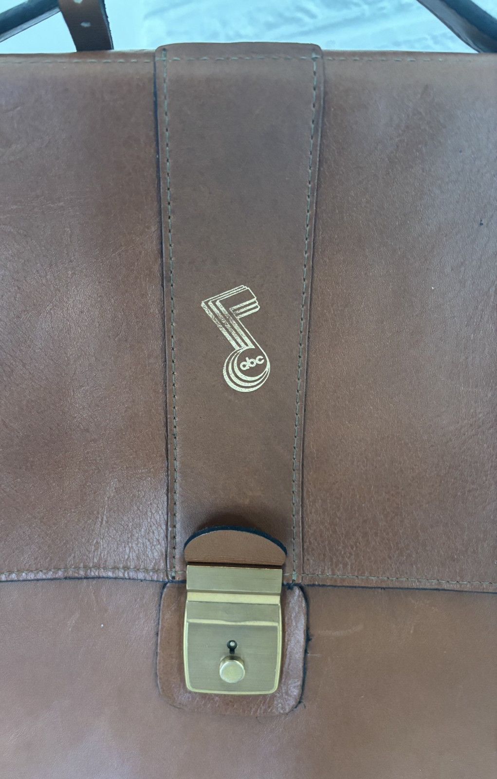 Leather Executive Briefcase w/ Padfolios + Metal Calculator Sleeve Vintage ABC