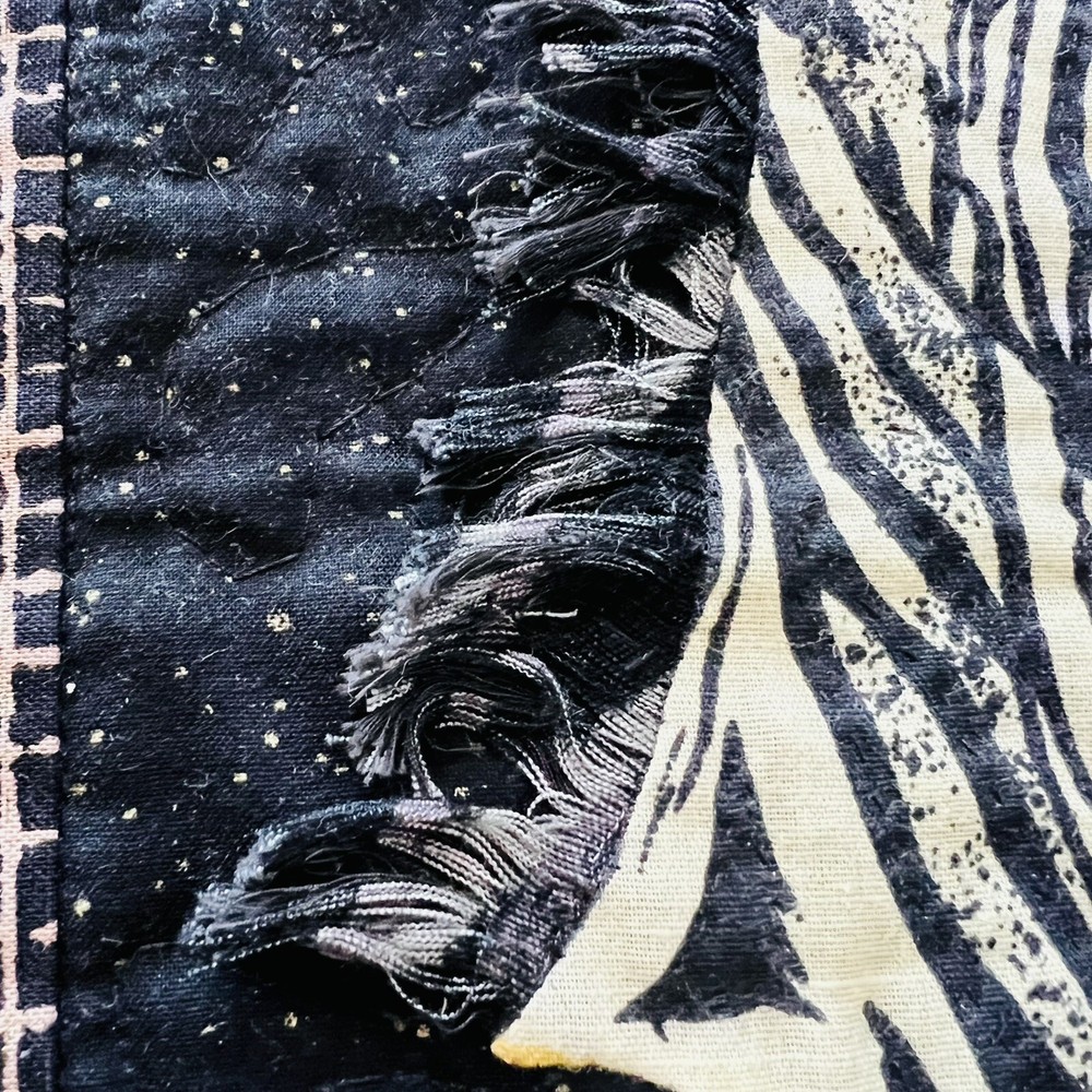 Handmade Wall Hanging Zebra Quilt.