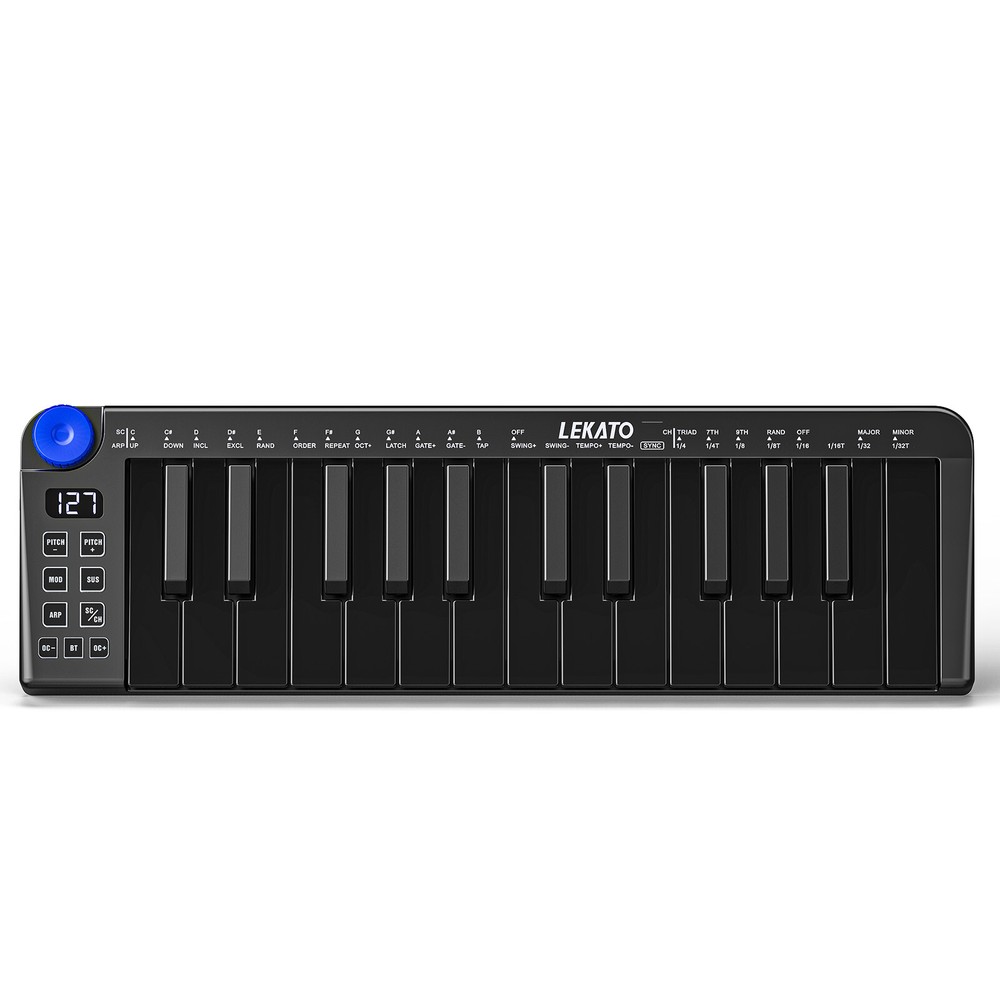 LEKATO 25 Key MIDI Keyboard Mini MIDI Controller USB bluetooth MIDI Keyboard US