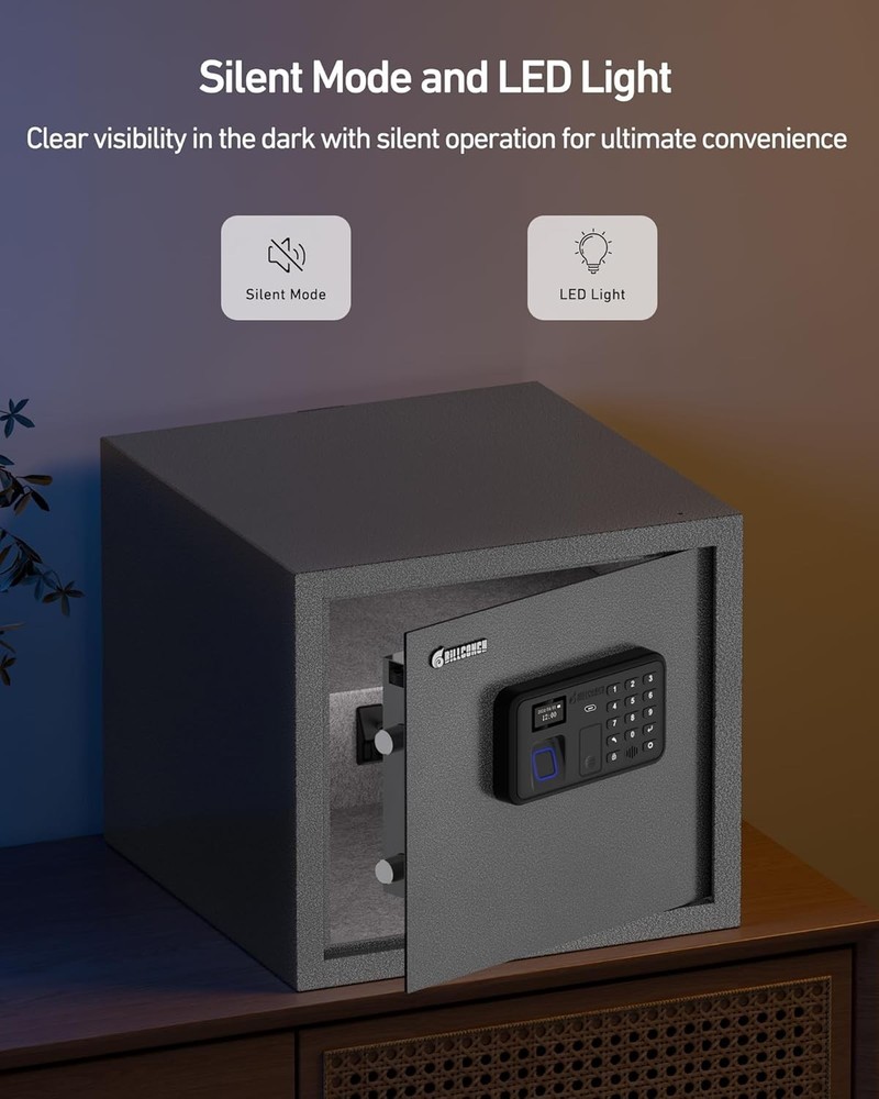Smart Gun Safe for Multiple Pistols Automatic Lock Safe Box with LCD Display