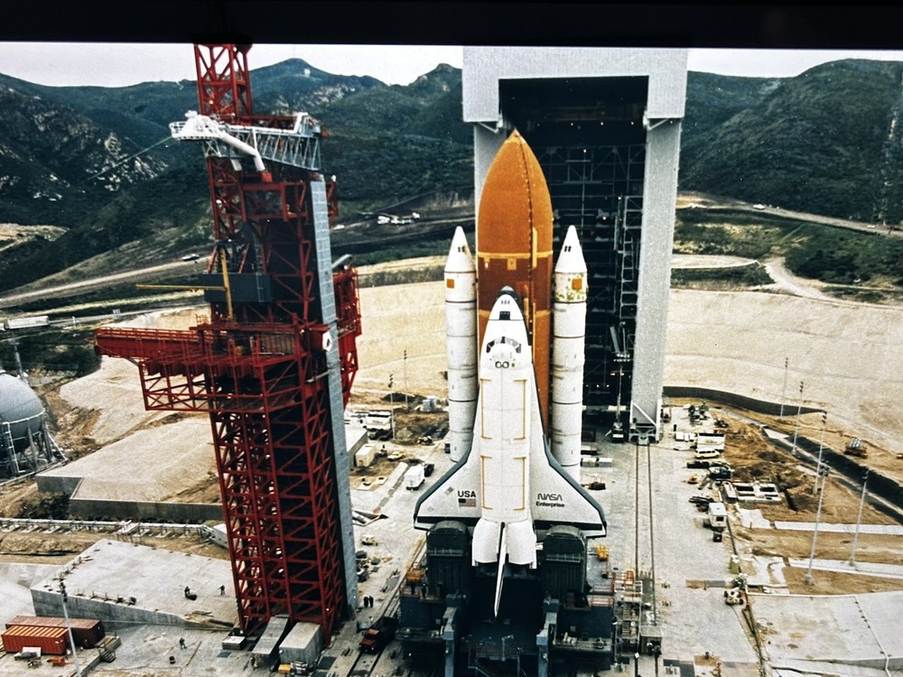 1985 NASA KSC Space Shuttle Enterprise Vandenberg CA Presentation Transparency