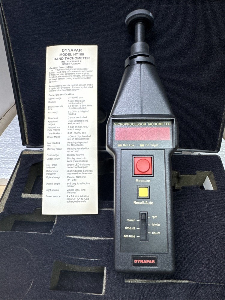 DYNAPAR HT100 Microprocessor Hand Tachometer