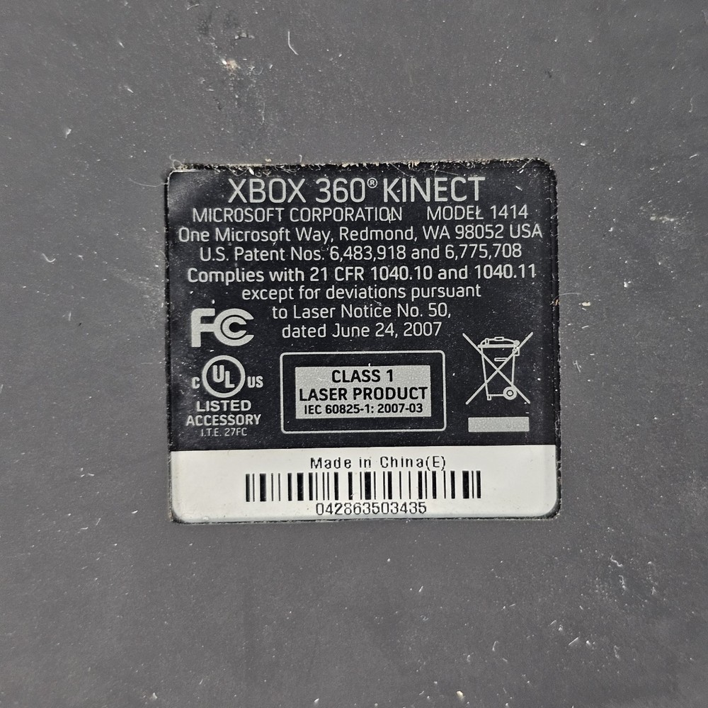 Microsoft Xbox 360 Kinect Sensor Bar Model 1414 Motion Detector – Black