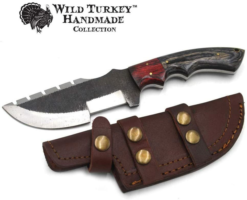 Wild Turkey Handmade Collection 10'' Full Tang Fully Functional Tracker Knife