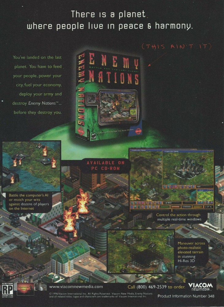 Enemy Nations Print Ad/Poster Art PC Big Box (A)