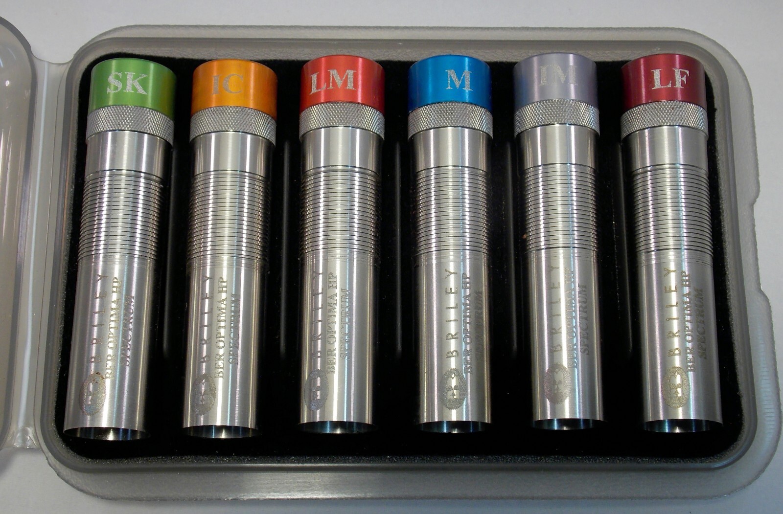 SET OF 6 BRILEY SPECTRUM BERETTA OPTIMA HP CHOKE TUBES WITH CASE SPORTING CLAYS