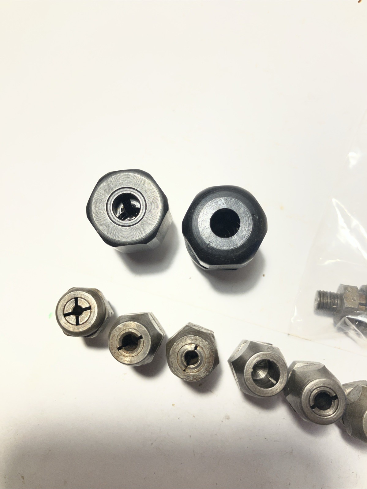 Vintage Aircraft Aviation Tool Threaded Angle Drill Bit Reamer Collets Holder