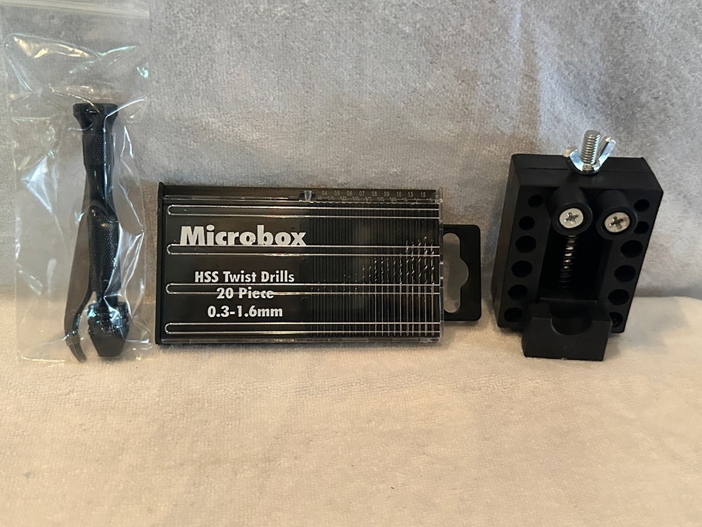 Microbox Twist Drill 20 Piece Mini Tae Top Bench Vice Cap New Open Box