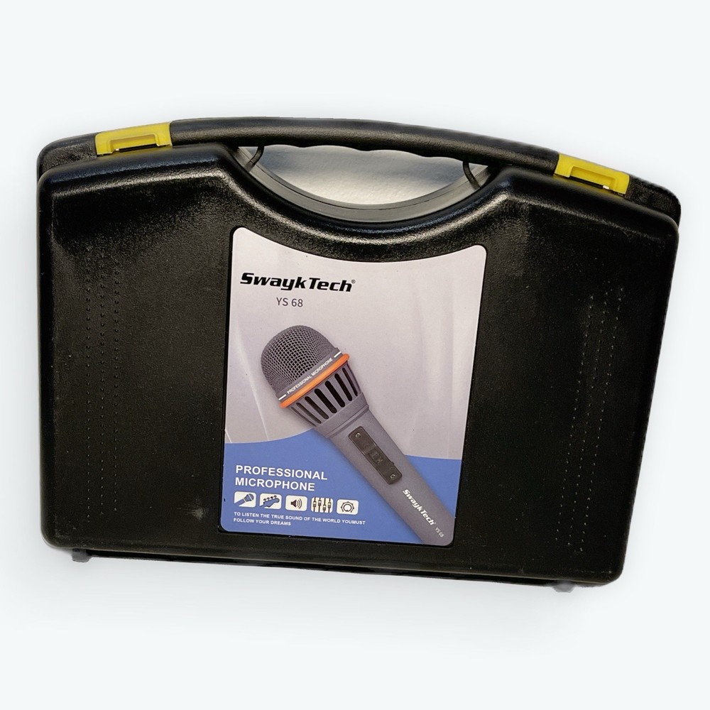 Dynamic Wired Microphone Karaoke PA DJ Speech Includes Case Cable New 1/4inInput