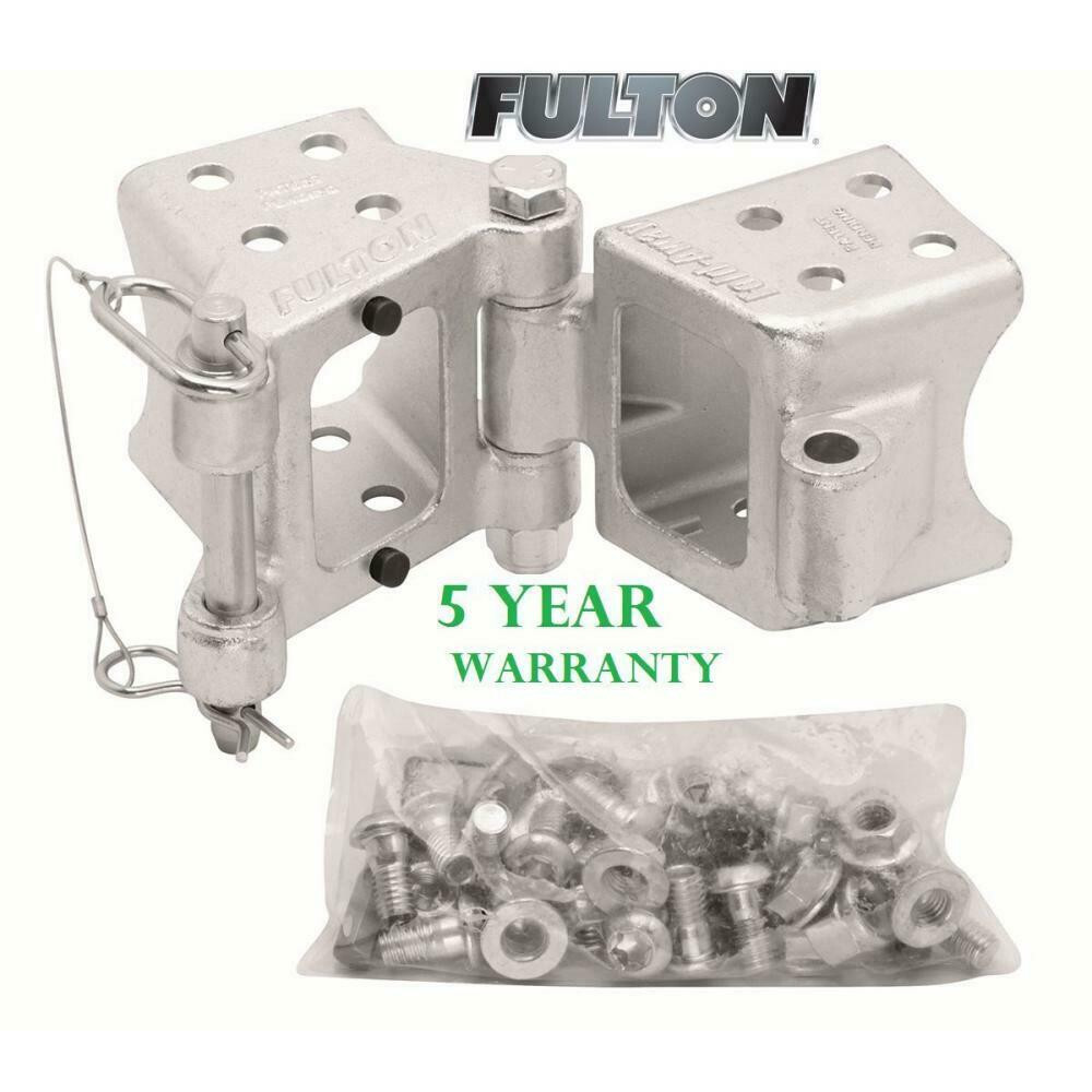 Fulton 3" x 4" Bolt-On Trailer Hinge Kit Fold-Away Coupler 7,500 lb Tongue Frame