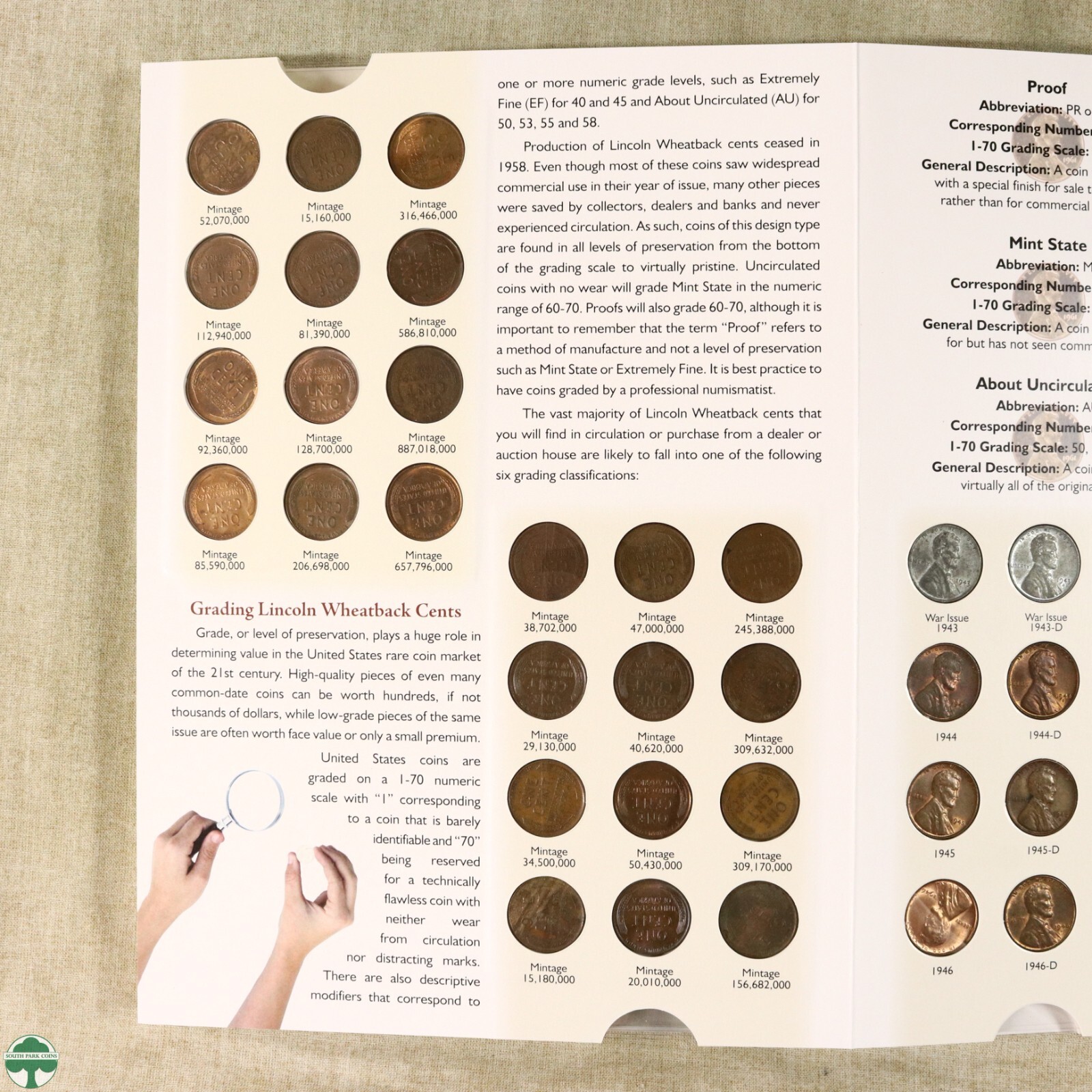 1909-1958 Lincoln Wheat Cent Coin album filled VF/UNC Excluding Five Coins