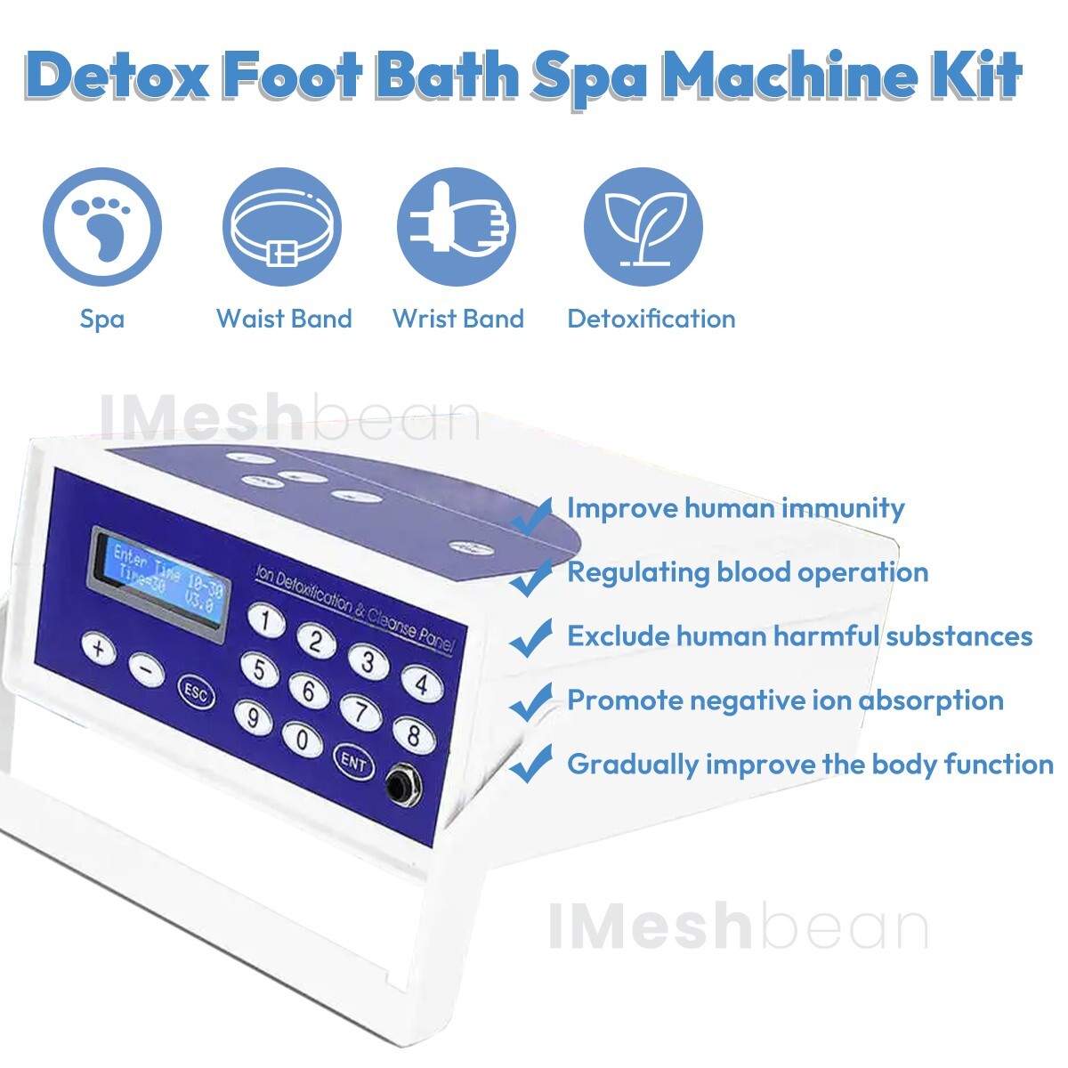 Detox Foot Bath Spa Machine Kit FIR Belt Cell Ion Ionic Aqua CHI SPA Machine
