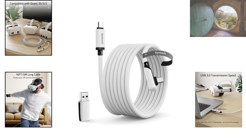 16FT USB 3.0 Type-C Link Cable for Oculus/Meta Quest - High-Speed Connectivity
