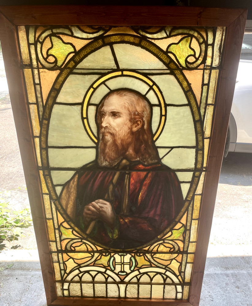St Cuthbert stained glass window