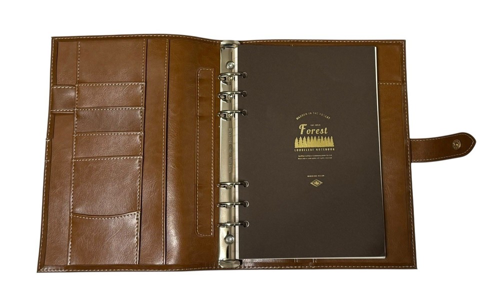 Forest Loose Leaf Leather Notebook ~ Brown ~ NEW