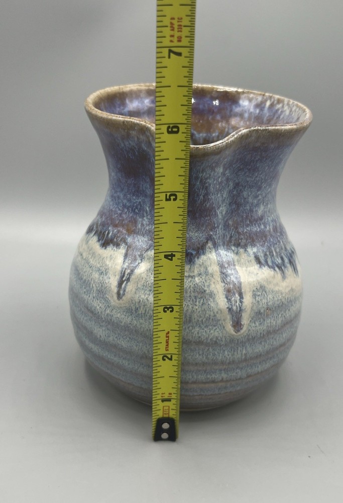 Kennith Merrill Ceramic Pitcher. Blues, Purples, And Browns.