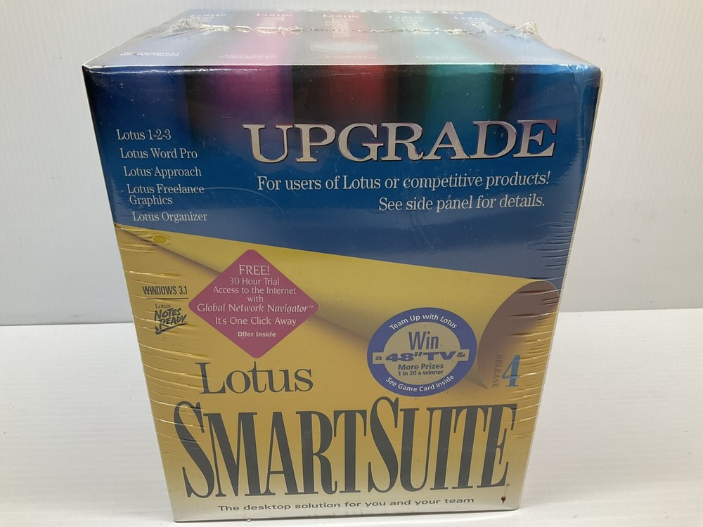 VINTAGE COMPUTER PROGRAM LOTUS SMART SUIT for Dos Windows 3.1 SEALED
