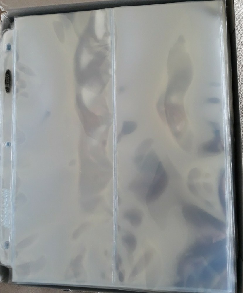 12 BCW 2 Vertical Pocket Poly Pages For Envelopes Or Small FDC Fit 3 Ring Binder