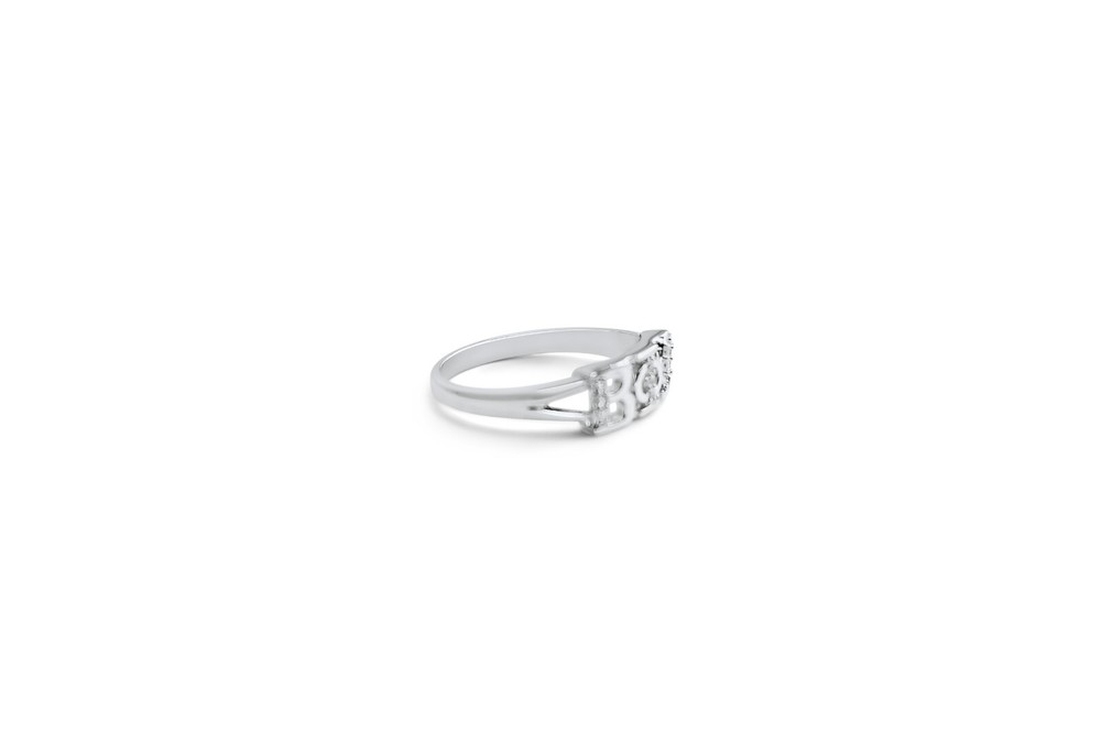 Beta Phi Omega Sterling Silver Ring with CZs NEW!!!