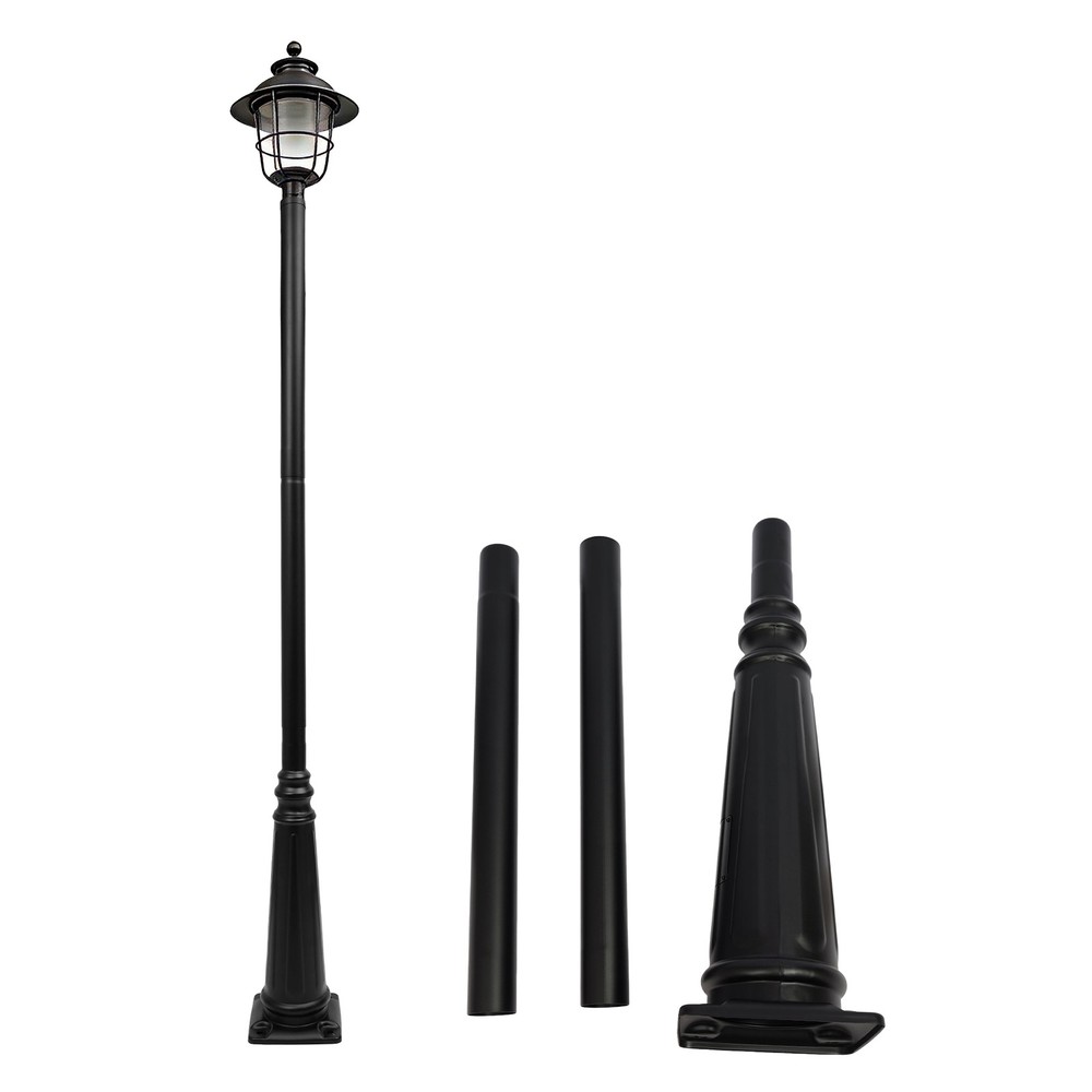 2.3 Meters Outdoor Split-type Light Post With Sturdy Ground Cage For Sidewalks