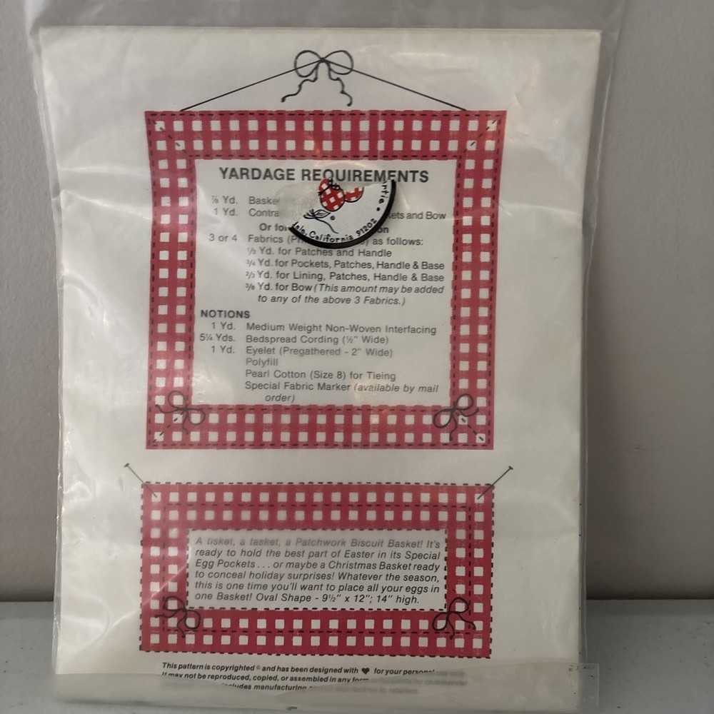 Patchwork Biscuit Basket Pattern for All Seasons By Creative Makings By Martie