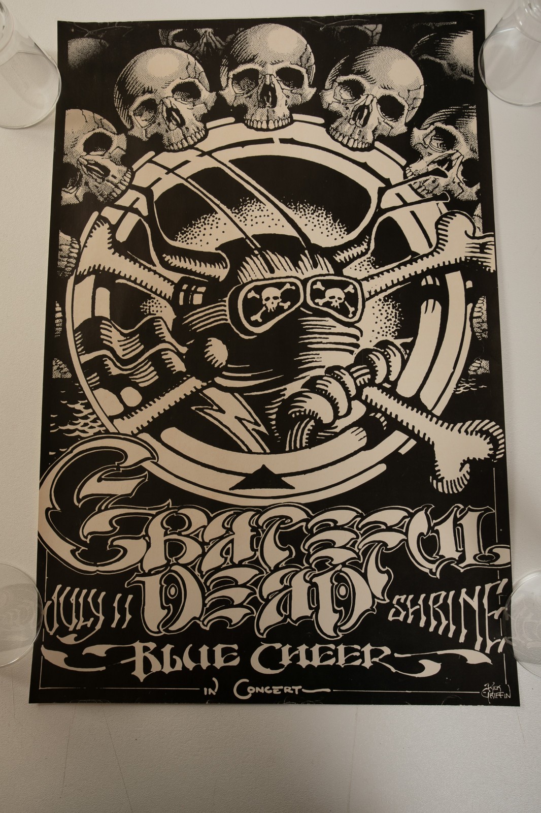 Grateful Dead Blue Cheer Concert Poster (HSE/JSF6) 1968 Shrine Rick Griffin 1st