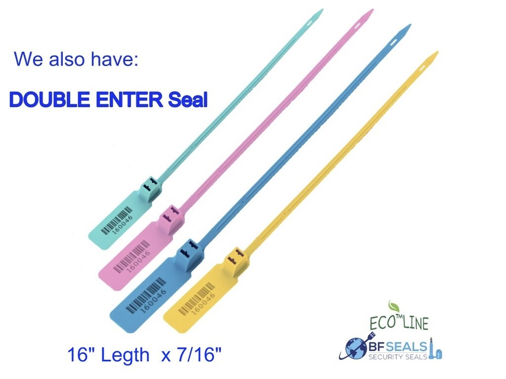 PULL TIGHT ECOLine Security Seal, 100 Pcs, 16" BLUE, Numbered BF-12PT12