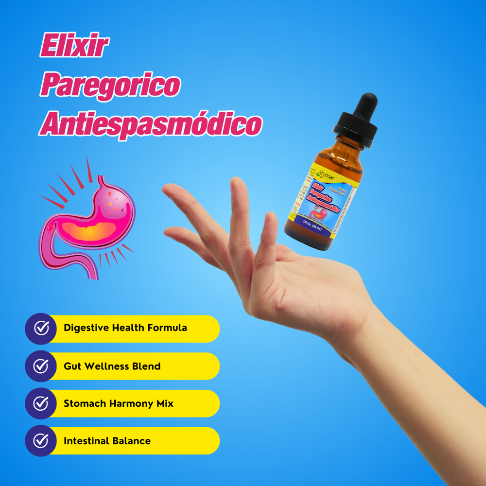 Arymar - Elixir Paregorico Antiespasmodico, Digestive Support, 1fl oz (30ml)