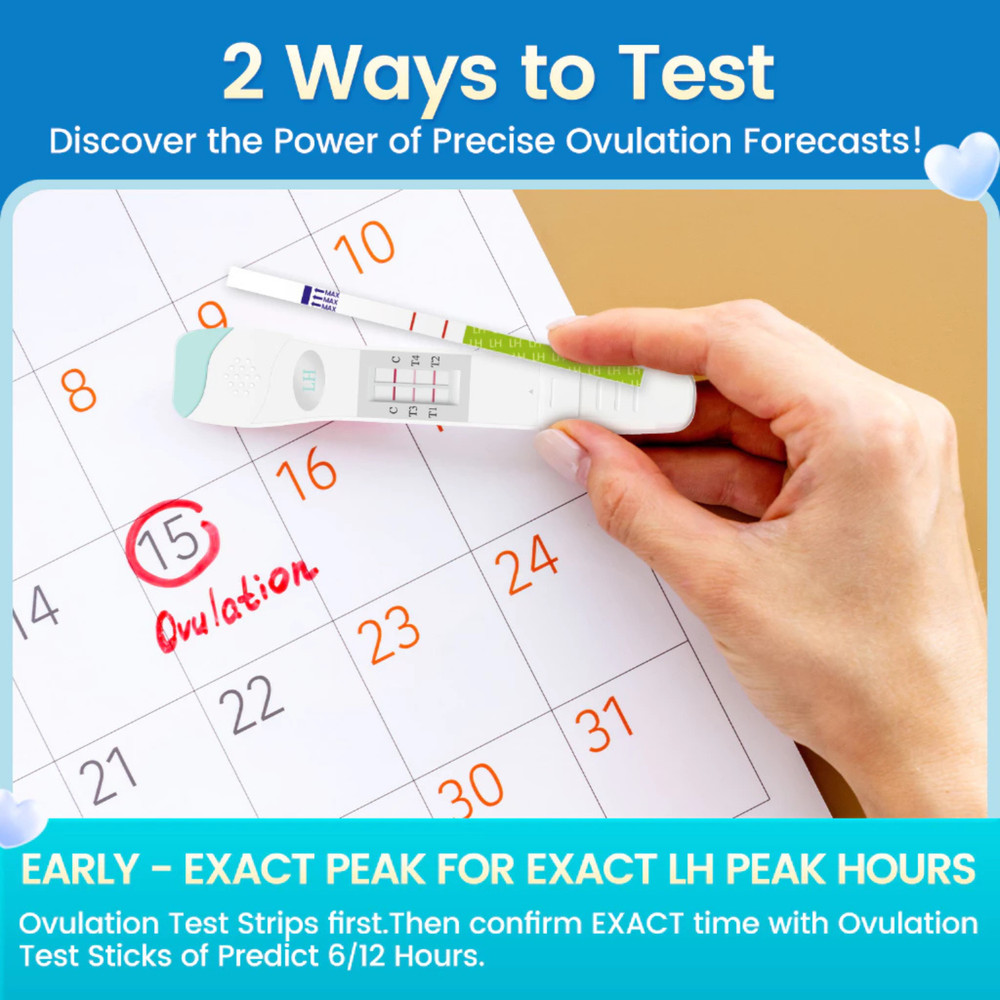 ACCUFAST Ovulation Test Kit 22pc - LH Tracking Strips & Peak Tests