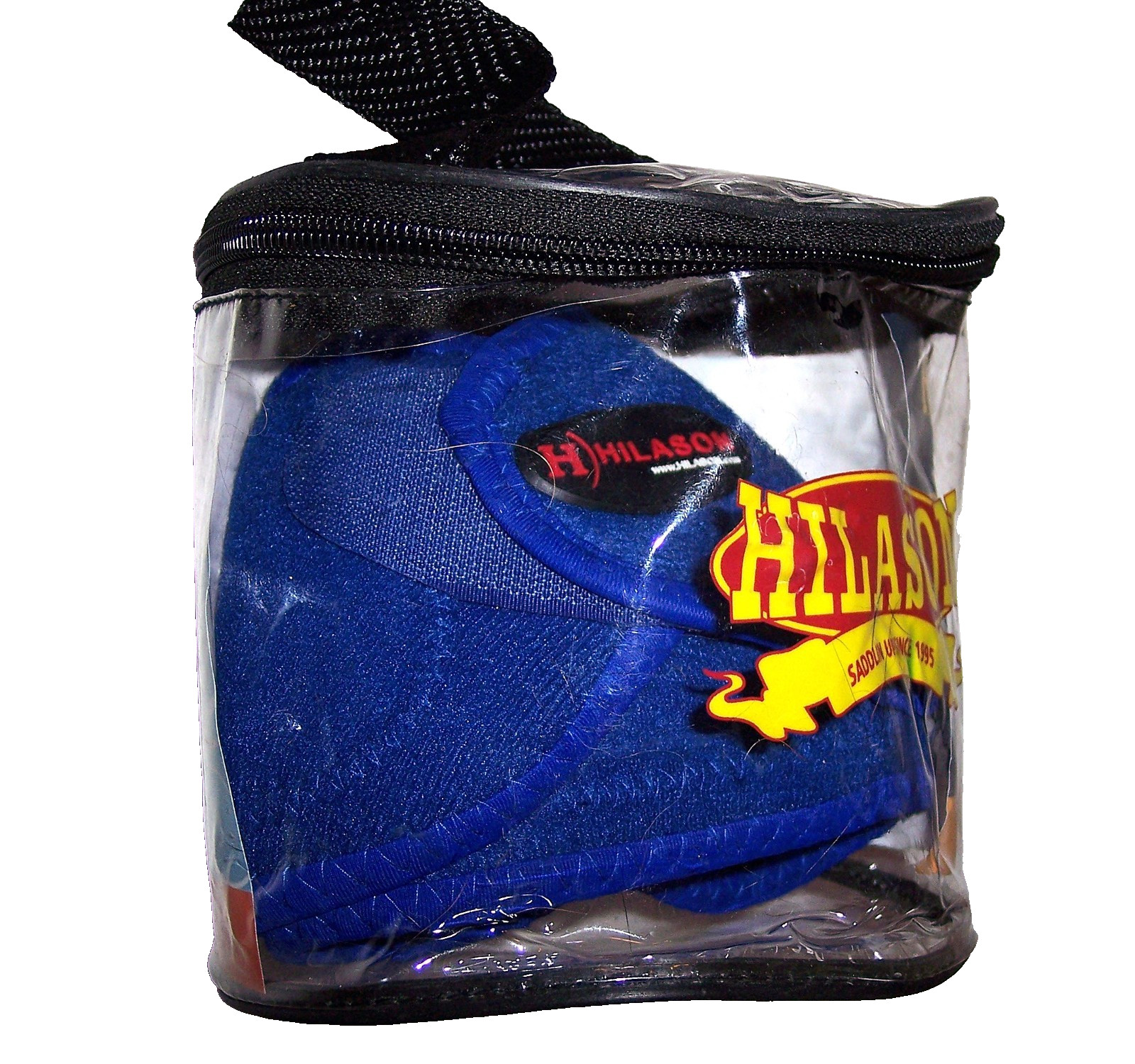 HILASON Bell Boots Pair M Horse No Turn Vented Protect Hook Loop Quick Wrap Blue