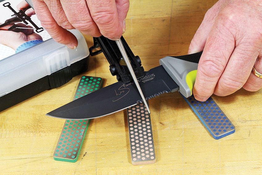 DMT Aligner Pro Kit Sharpening System 3 Diamond Whetstones