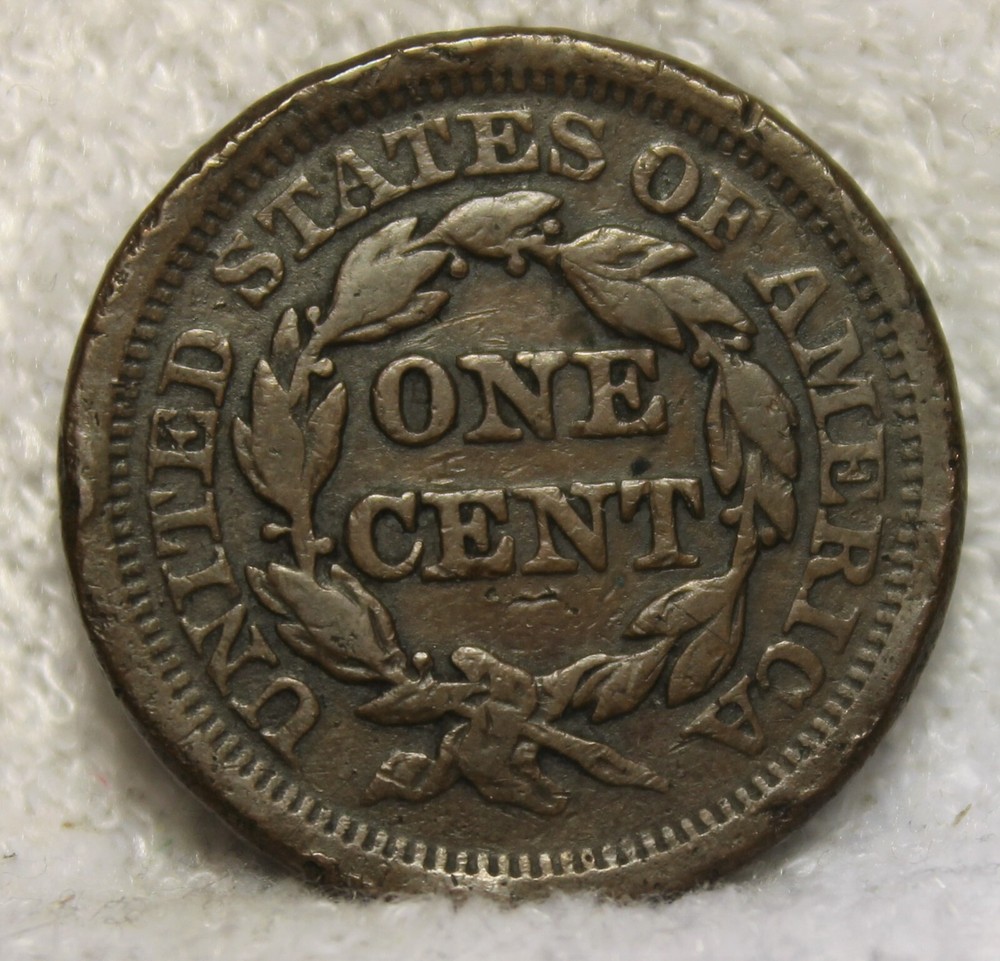 1852 large cent