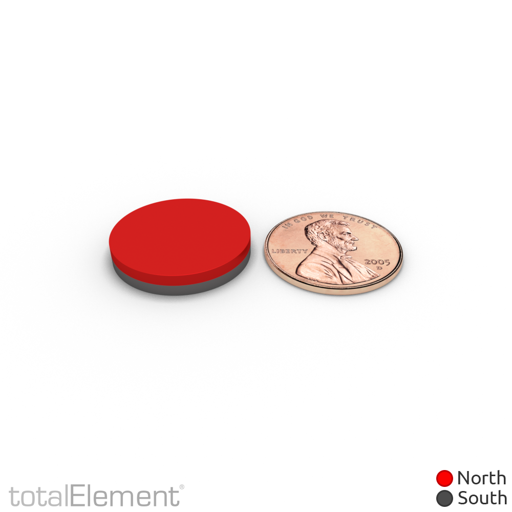 3/4 x 1/8 Inch Neodymium Rare Earth Disc Magnets N52 with Adhesive (12 Pack)