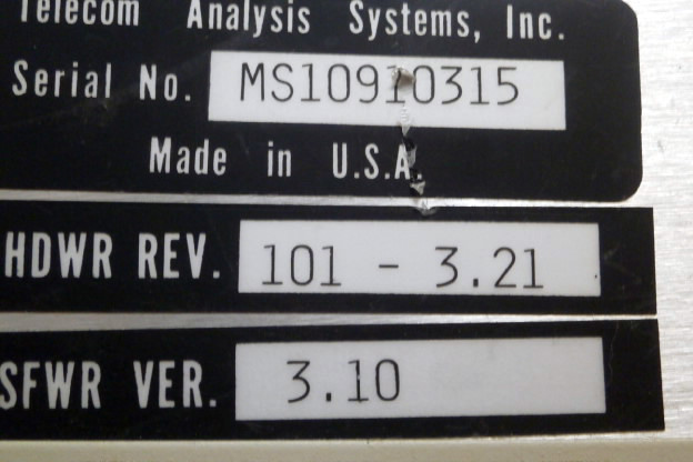 Telecom Analysis Systems (TAS) Model 101