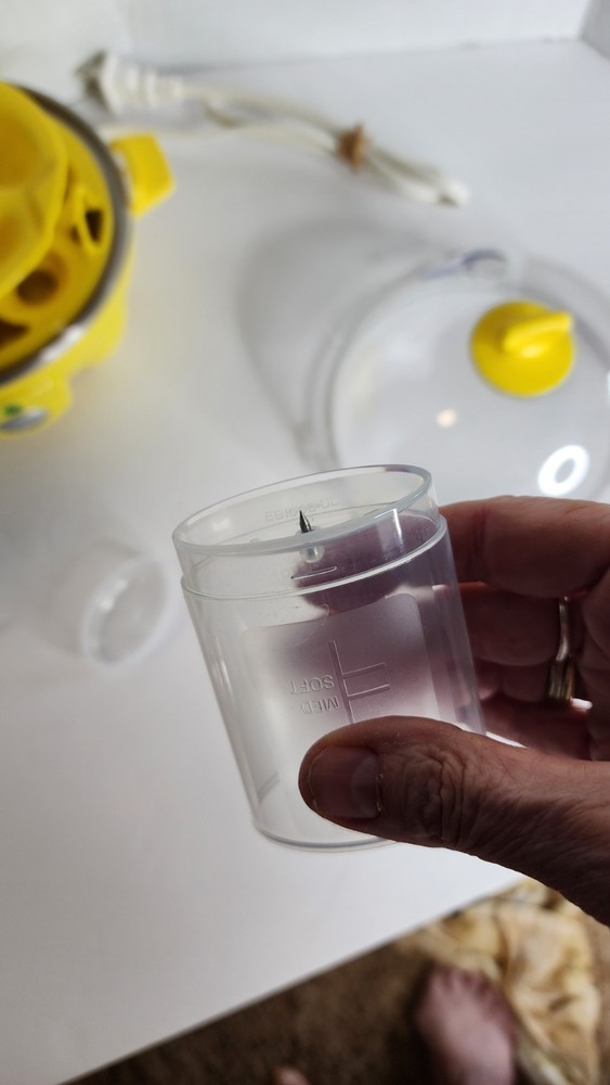 PEEPS DASH Rapid Egg Cooker: 7 Egg Capacity Poach Cup , Pin Cup Yellow, !