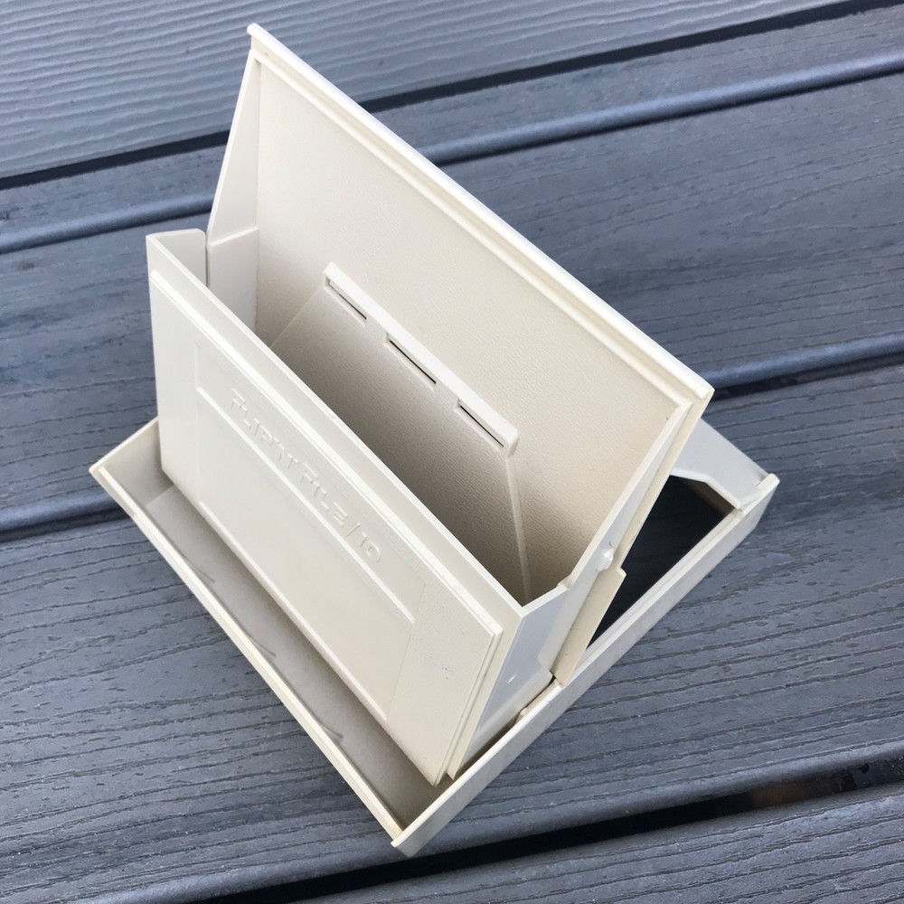 Flip N File Library Case 5.25 Floppy Disk Diskette Holder Storage Box