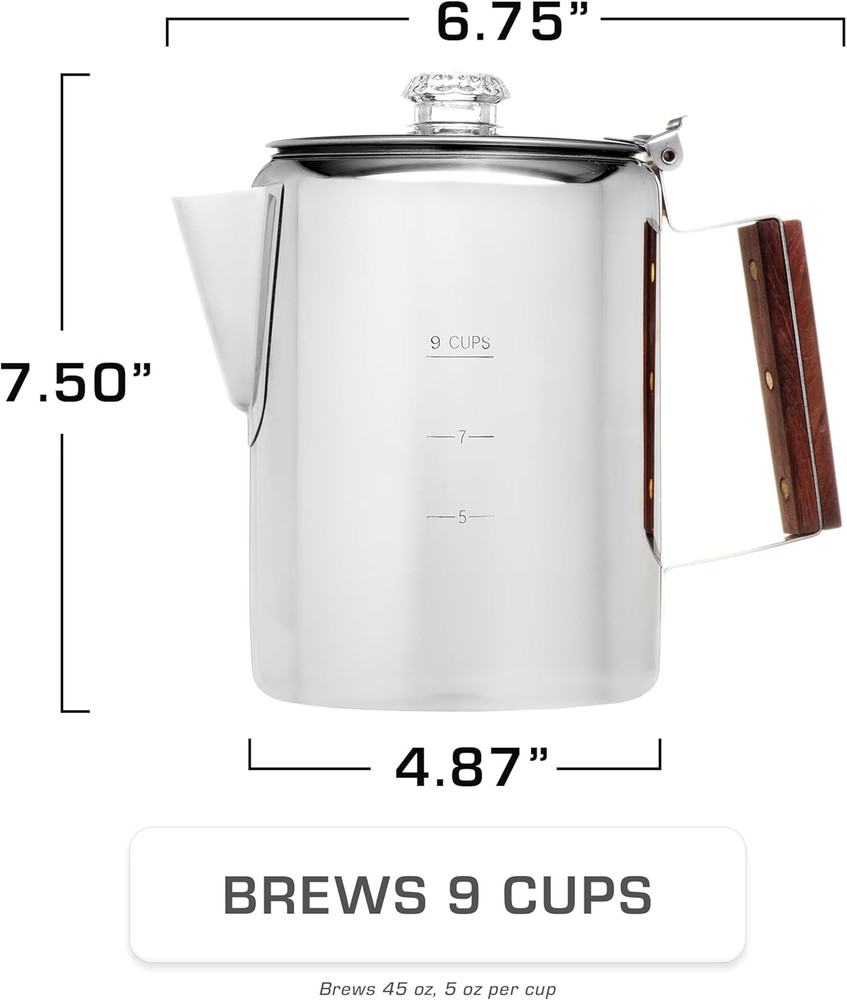 Bozeman Induction Coffee Maker — Percolator Coffee Pot, Coffee Percolator – Brew