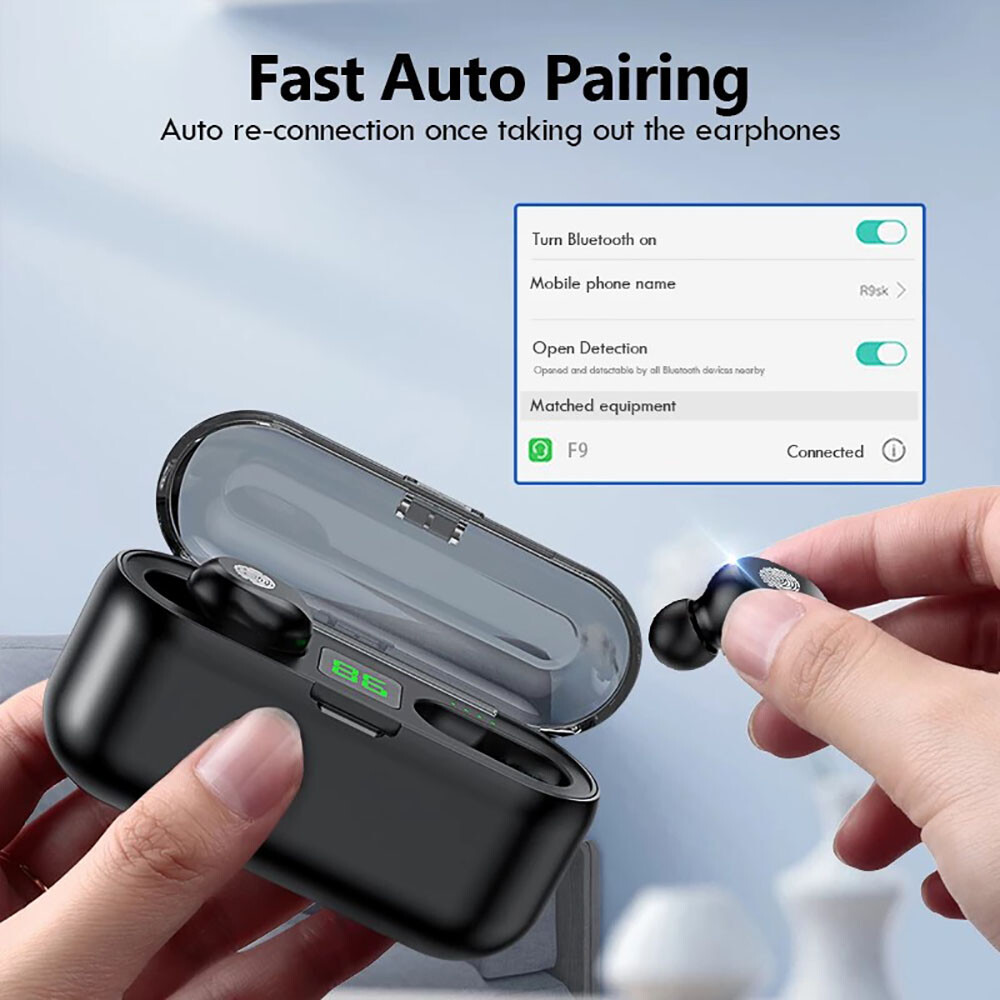 Bluetooth Earbuds for iphone Samsung Android Wireless Earphone IPX7 Waterproof