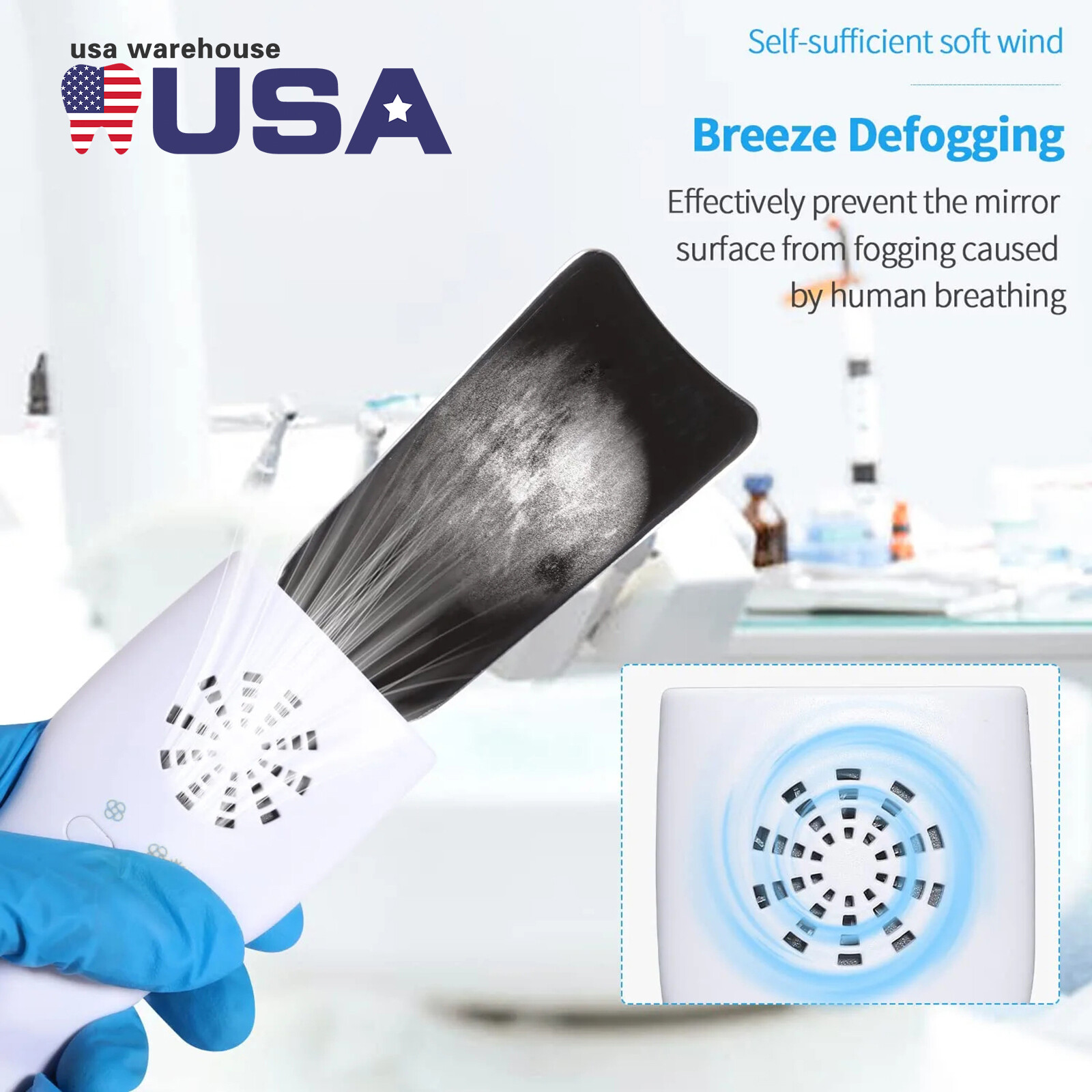 Dental Occlusal Mirror Fog Free LED Intra Oral Photo System Reflector 4*Mirror