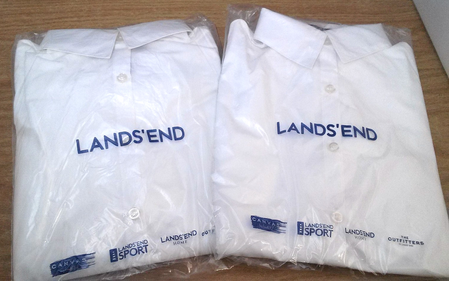 Lands' End Wrinkle Free Broadcloth Women's White Shirt Size 2