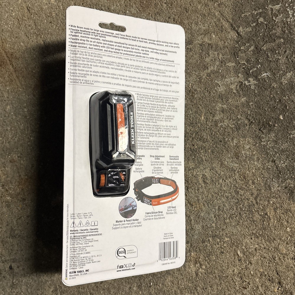 Klein Tools 56308 Widebeam Headlamp with Strap