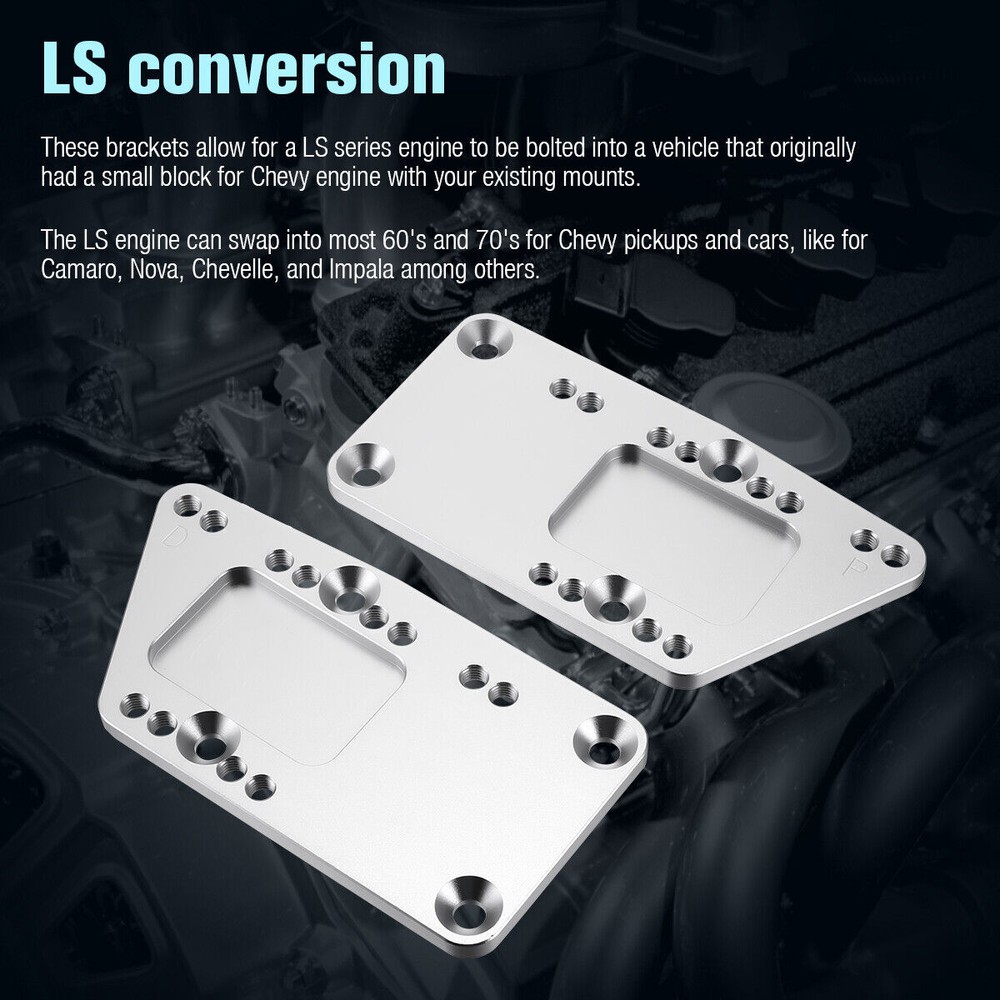 ⭐LS Engine Mounts LS Swap Kit LS Conversion Motor Adapter Plates for LS1 LS3 LS2