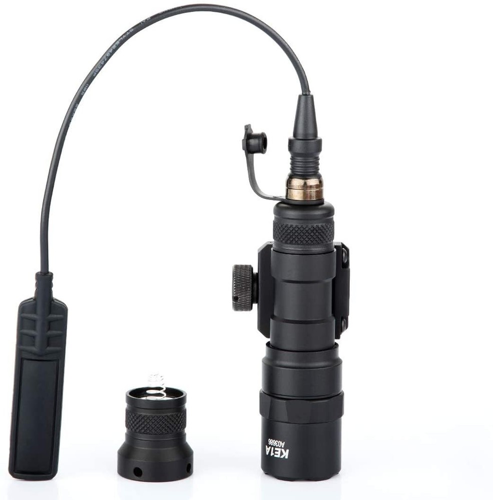 Tactical M300B M600B Weapon Light Flashlight with Remote Pressure Switch + cap