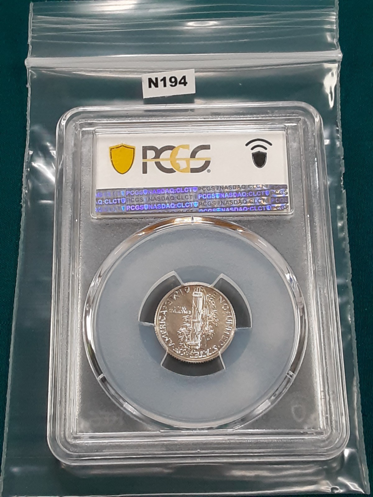 1939 PROOF Mercury Silver Dime PCGS PR66 with GREEN CAC STICKER!!! N194