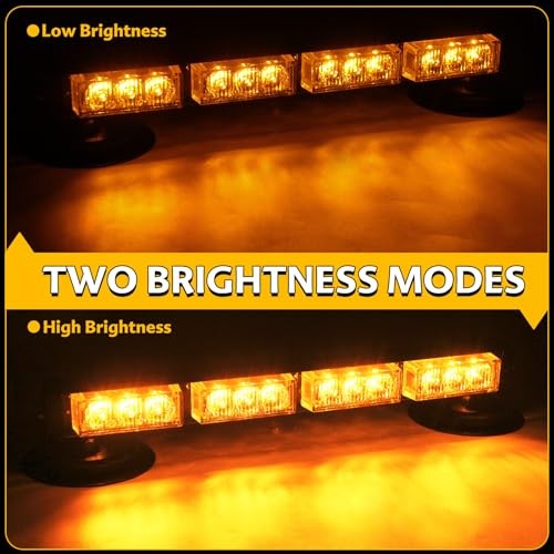 Rechargeable Emergency Strobe Light,12 LED Rooftop Emergency Hazard Strobe