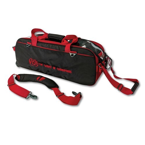Vise Black/Red 3 Ball Tote Bowling Bag