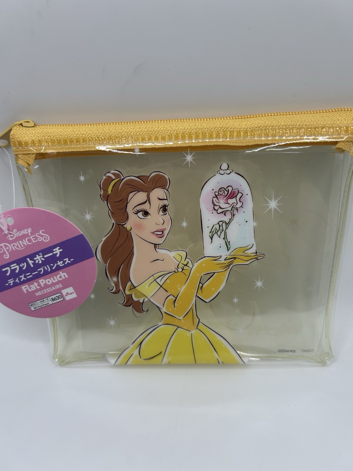 Belle FLAT VINYL POUCH Beauty And Beast Disneyland Disneyworld Wdw Disney Parks