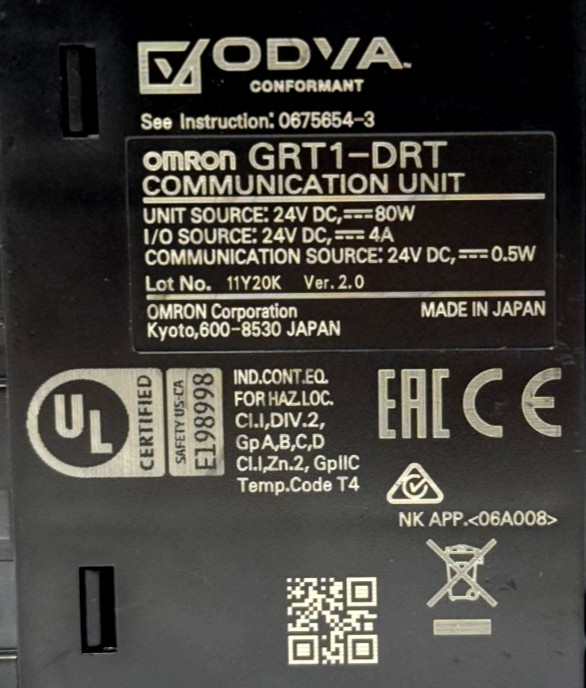 OMRON GRT1-DRT Expansion Module, 64 IO Port DeviceNet Communication