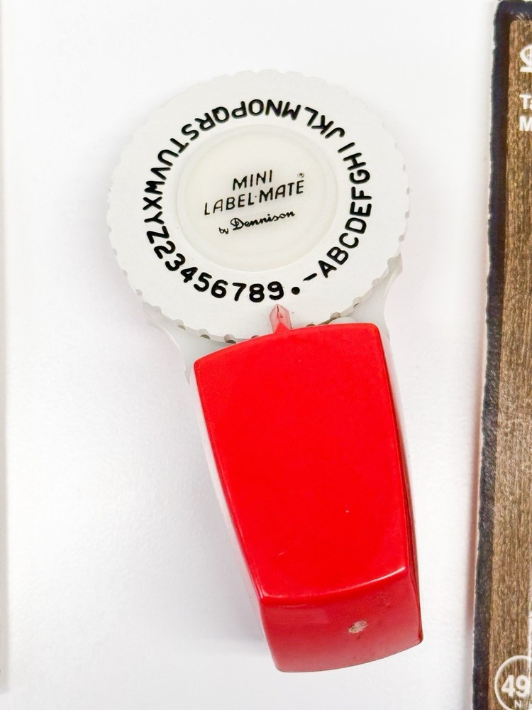 Dennison Framingham Mini Label-Mate Miniature Label Maker Embosser 1970's